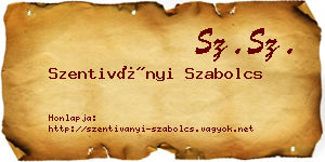 Szentiványi Szabolcs névjegykártya